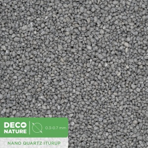 DECO NATURE NANO QUARTZ ITURUP - Серый кварцевый песок фракции 0.3-0,7 мм, 1,5л