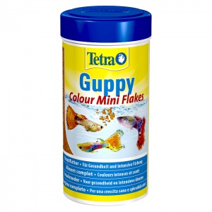 Tetra Guppy Colour Flakes Корм для усиления окраса гуппи и живород. рыб, хлопья 250 мл/75гр