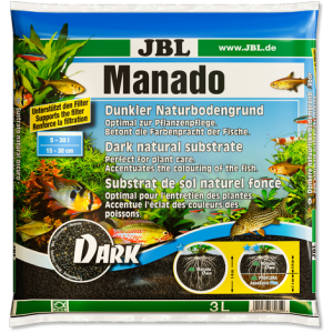 JBL Manado DARK 25l - Темный натуральный грунт для аквариумов, 3л