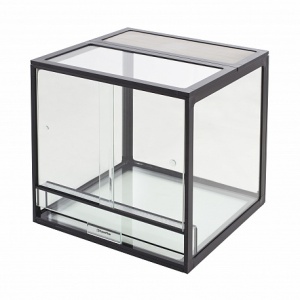 AquaPlus PROFI 90 (45х45х45 см) Террариум профильный стекло: стенки 5 мм, дно 8 мм, черный