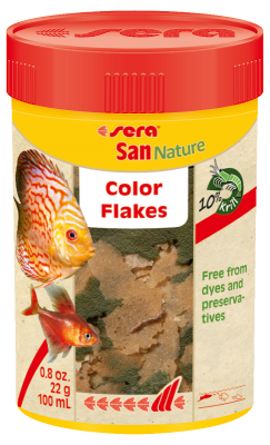 Sera San Nature корм для усиления окраса рыб, 100 мл, 22г