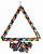 0250XJ Качели-треугольник верёвочный для птиц, 25см