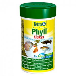 Tetra Phyll Flakes Корм для всех травоядных рыб, хлопья 100 мл/20гр