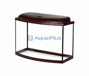 Аквариум фигурный AquaPlus STD LED Ф70, бук, 600х300х460 ДхШхВ, 62 литров, со светодиодным светильни