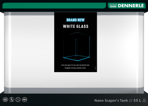Dennerle Nano Scaper's Tank White Glass 55 литров, из осветленного стекла (450x360x340)