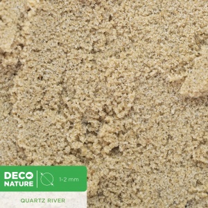 DECO NATURE NANO QUARTZ RIVER - Янтарный кварцевый песок для аквариума фракции 0.3-0.7 мм, 0,6л