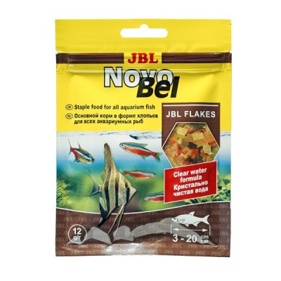 JBL NovoBel - Основной корм в форме хлопьев для всех аквариумных рыб, 12г